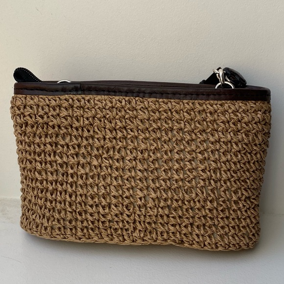 Brighton Wicker Wristlet Mini Bag Crossbody / Like- New - Picture 3 of 9